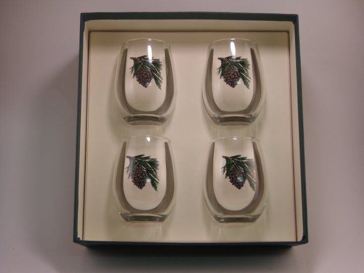 Pine Cone, Stemless Wine, 11oz - Click Image to Close