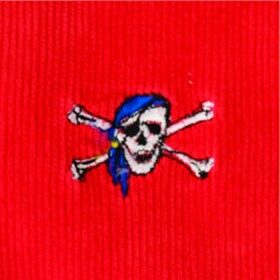 Beachcomber Corduroy Pant Bright Red with Skull